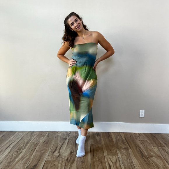 Reformation Joana Dress | Blur 🎉 SALE 🎀 NEW - Picture 2 of 10